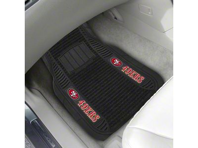 Molded Front Floor Mats with San Francisco 49ers Logo (Universal; Some Adaptation May Be Required)