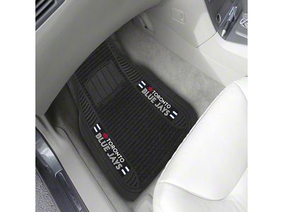 Molded Front Floor Mats with Toronto Blue Jays Logo (Universal; Some Adaptation May Be Required)