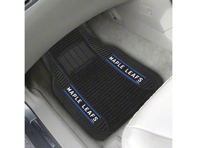 Molded Front Floor Mats with Toronto Maple Leafs Logo (Universal; Some Adaptation May Be Required)