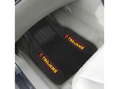Molded Front Floor Mats with University of Southern California Logo (Universal; Some Adaptation May Be Required)