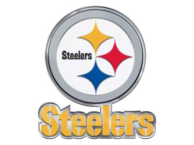 Pittsburgh Steelers Embossed Emblem; Multi Color (Universal; Some Adaptation May Be Required)
