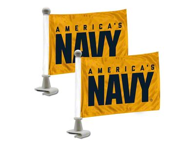 Ambassador Flags with U.S. Navy Logo; Yellow (Universal; Some Adaptation May Be Required)