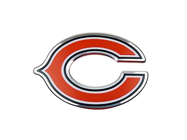 Chicago Bears Embossed Emblem; Orange (Universal; Some Adaptation May Be Required)