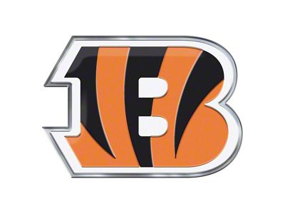 Cincinnati Bengals Embossed Emblem; Orange and Black (Universal; Some Adaptation May Be Required)