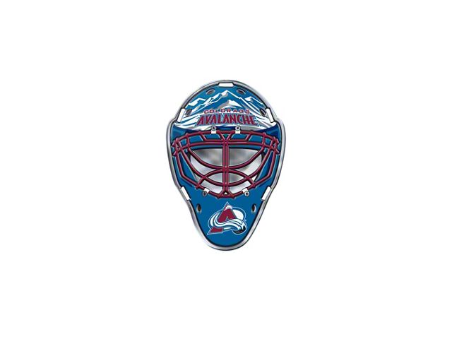 Colorado Avalanche Embossed Helmet Emblem; Burgandy (Universal; Some Adaptation May Be Required)