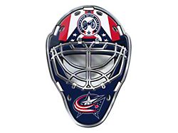 Columbus Blue Jackets Embossed Helmet Emblem; Blue and Red (Universal; Some Adaptation May Be Required)