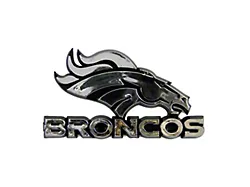 Denver Broncos Molded Emblem; Chrome (Universal; Some Adaptation May Be Required)