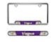 Embossed License Plate Frame with Minnesota Vikings Logo; Purple (Universal; Some Adaptation May Be Required)