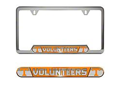 Embossed License Plate Frame with University of Tennessee Logo; Orange (Universal; Some Adaptation May Be Required)