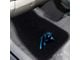 Embroidered Front Floor Mats with Carolina Panthers Logo; Black (Universal; Some Adaptation May Be Required)