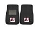 Embroidered Front Floor Mats with New York Giants Logo; Black (Universal; Some Adaptation May Be Required)