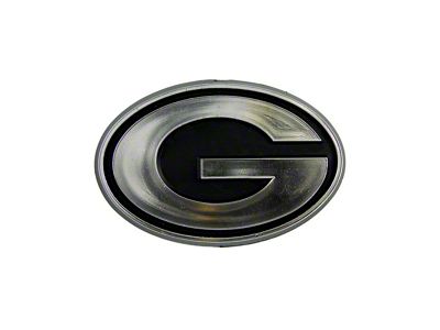 Green Bay Packers Molded Emblem; Chrome (Universal; Some Adaptation May Be Required)