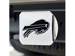 Hitch Cover with Buffalo Bills Logo; Chrome (Universal; Some Adaptation May Be Required)