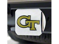 Hitch Cover with Georgia Tech Logo; Chrome (Universal; Some Adaptation May Be Required)
