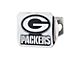 Hitch Cover with Green Bay Packers Logo; Chrome (Universal; Some Adaptation May Be Required)