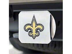Hitch Cover with New Orleans Saints Logo; Gold (Universal; Some Adaptation May Be Required)