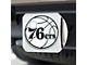 Hitch Cover with Philadelphia 76ers Logo; Chrome (Universal; Some Adaptation May Be Required)