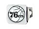 Hitch Cover with Philadelphia 76ers Logo; Chrome (Universal; Some Adaptation May Be Required)