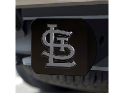 Hitch Cover with St. Louis Cardinals Logo; Black (Universal; Some Adaptation May Be Required)