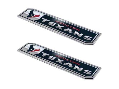 Houston Texans Embossed Emblems; Blue (Universal; Some Adaptation May Be Required)