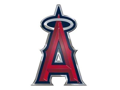 Los Angeles Angels Embossed Emblem; Red (Universal; Some Adaptation May Be Required)