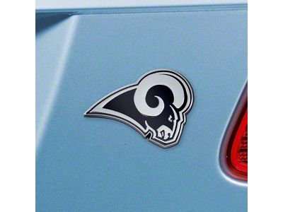 Los Angeles Rams Emblem; Chrome (Universal; Some Adaptation May Be Required)