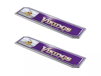 Minnesota Vikings Embossed Emblems; Purple (Universal; Some Adaptation May Be Required)