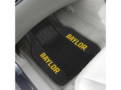 Molded Front Floor Mats with Baylor University Logo (Universal; Some Adaptation May Be Required)