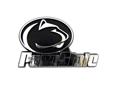Penn State University Molded Emblem; Chrome (Universal; Some Adaptation May Be Required)