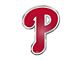 Philadelphia Phillies Embossed Emblem; Red (Universal; Some Adaptation May Be Required)