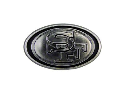 San Francisco 49ers Molded Emblem; Chrome (Universal; Some Adaptation May Be Required)