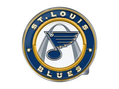St. Louis Blues Embossed Emblem; Royal (Universal; Some Adaptation May Be Required)