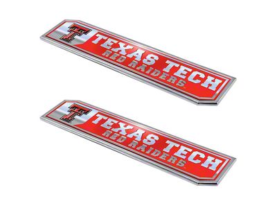 Texas Tech University Embossed Emblems; Red (Universal; Some Adaptation May Be Required)