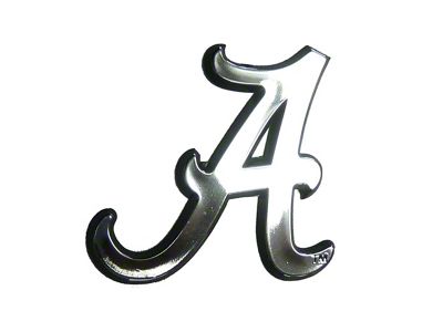 University of Alabama Molded Emblem; Chrome (Universal; Some Adaptation May Be Required)