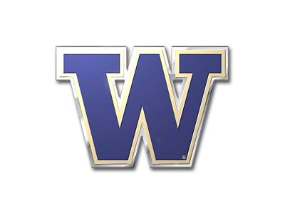 University of Washington Embossed Emblem; Purple (Universal; Some Adaptation May Be Required)