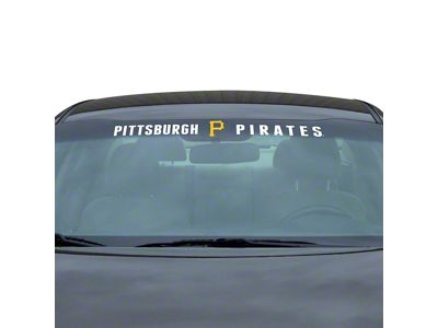 Windshield Decal with Pittsburgh Pirates Logo; White (Universal; Some Adaptation May Be Required)