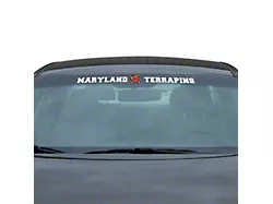 Windshield Decal with University of Maryland Logo; White (Universal; Some Adaptation May Be Required)