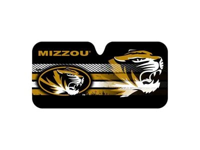 Windshield Sun Shade with University of Missouri Logo; Black (Universal; Some Adaptation May Be Required)