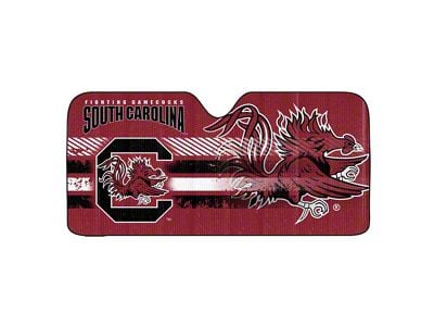 Windshield Sun Shade with University of South Carolina Logo; Maroon (Universal; Some Adaptation May Be Required)