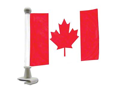 Ambassador Flags with Canada Logo; Red (Universal; Some Adaptation May Be Required)