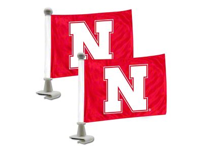 Ambassador Flags with University of Nebraska Logo; Red (Universal; Some Adaptation May Be Required)