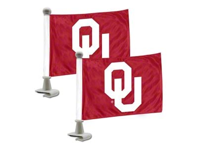 Ambassador Flags with University of Oklahoma Logo; Crimson (Universal; Some Adaptation May Be Required)