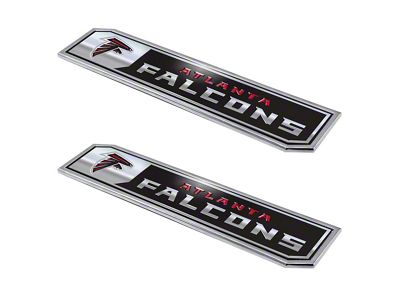 Atlanta Falcons Embossed Emblems; Black (Universal; Some Adaptation May Be Required)