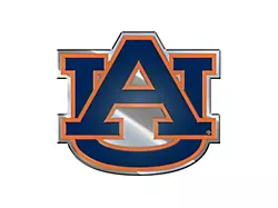 Auburn University Embossed Emblem; Blue and Orange (Universal; Some Adaptation May Be Required)