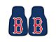 Carpet Front Floor Mats with Boston Red Sox Logo; Navy (Universal; Some Adaptation May Be Required)