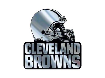 Cleveland Browns Molded Emblem; Chrome (Universal; Some Adaptation May Be Required)