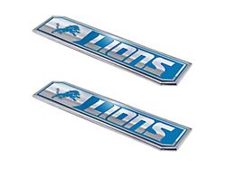 Detroit Lions Embossed Emblems; Blue (Universal; Some Adaptation May Be Required)