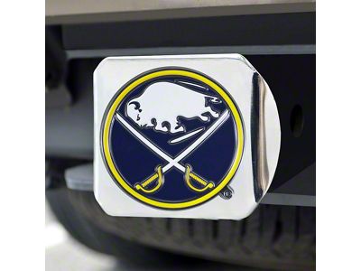 Hitch Cover with Buffalo Sabres Logo; Chrome (Universal; Some Adaptation May Be Required)