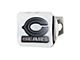 Hitch Cover with Chicago Bears Logo; Chrome (Universal; Some Adaptation May Be Required)
