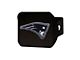 Hitch Cover with New England Patriots Logo; Black (Universal; Some Adaptation May Be Required)